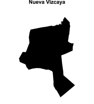 Nueva Vizcaya province blank outline map vector