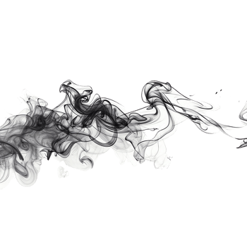 Smoke is moving in the air on a black background png
