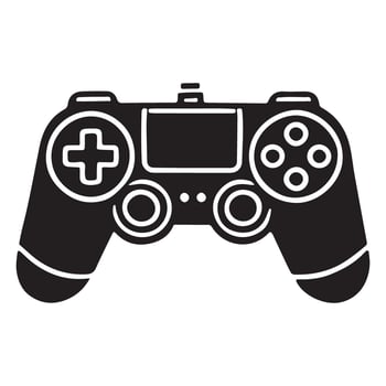 Classic Game Controller Silhouette design Illustration vector