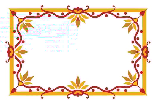 Ornate Border with Floral Motifs vector