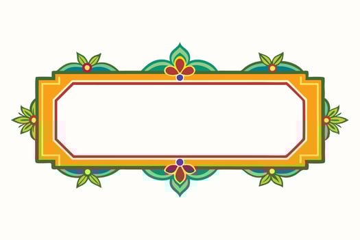 Decorative Ornate Border with Floral Motifs vector