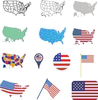 usa map united states map us map illustration america map vector