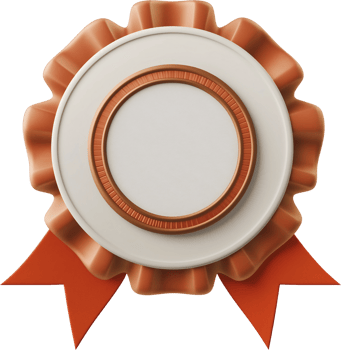 an award medal with a ribbon on png