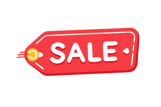 Exclusive sale tag for retail promotions online store graphic design digital environment eye-catching marketing concept png