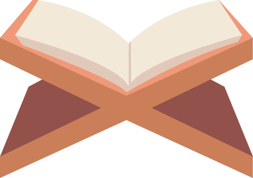 Open Book Illustration on Stand png