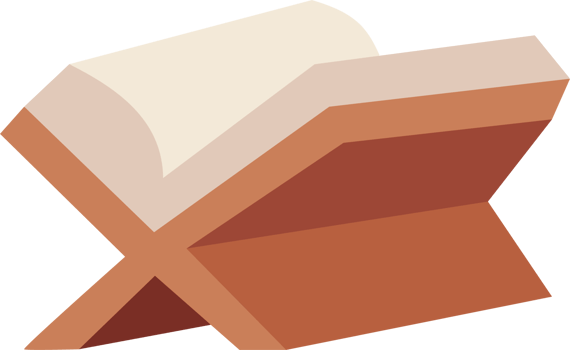 Stylized Open Book Stand Illustration png