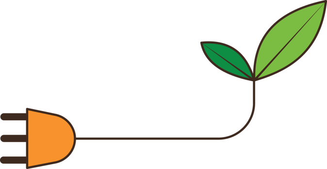 Eco-Friendly Plug with Leaf Design png