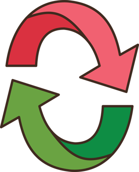 Recycling Arrows Icon Illustration png