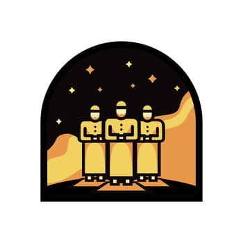 Illustration of Congregational Prayer Icon Design, Islamic Ramadan Icon 2 vector