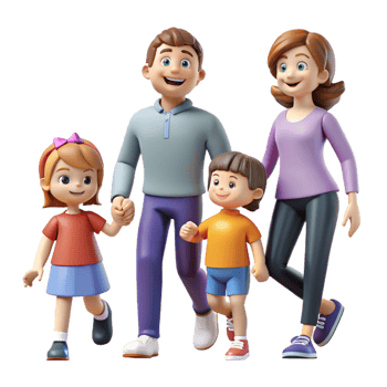 Parents and Kids Traveling Together png