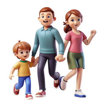 Family Bonding on Vacation Adventure png