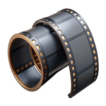 Vintage Black Film Roll Design png