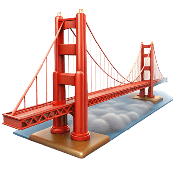 3D Model of the Golden Gate Bridge png