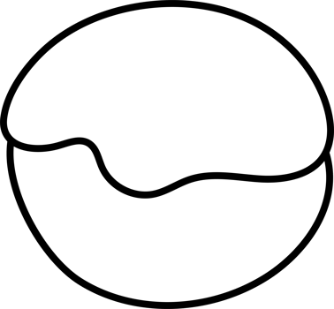 Minimalist Black and White Round Shape Design for Coloring Page png