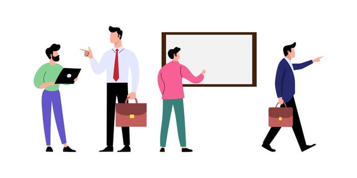 Business People in Meeting or Presentation vector