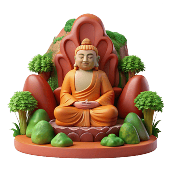 giant seated buddha statue png