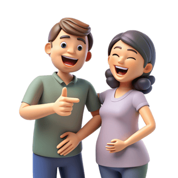 Laughing Couple Enjoying Each Others Company png