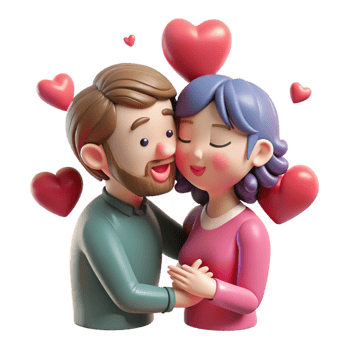Romantic Couple Sharing a Warm Hug png