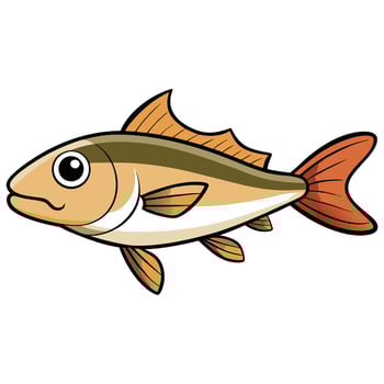 Fresh Tuna Illustration on White Background vector