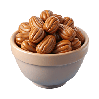 Bowl Filled with Crunchy Nuts png