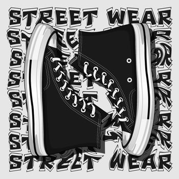 Sneaker Footwear art vector