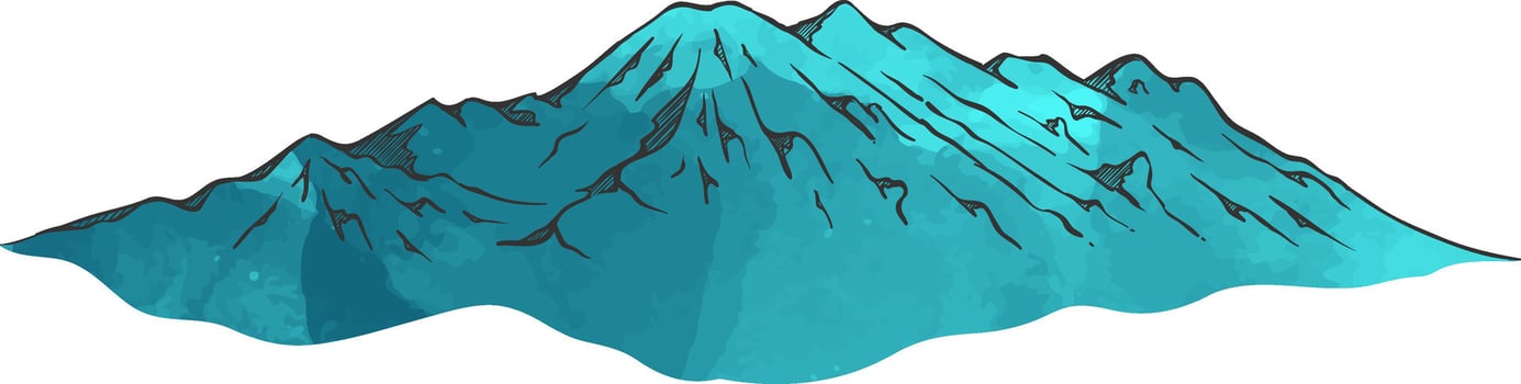 Hand drawn mountains illustration. vector
