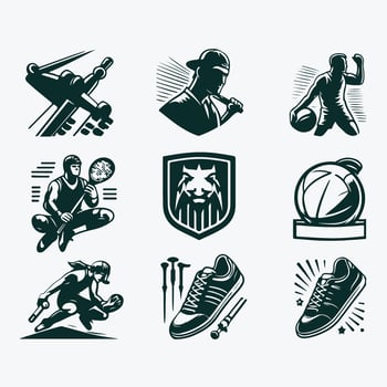Pro Active Sports collection logo vector