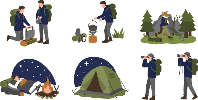 Wilderness Explorer Camping Designs vector