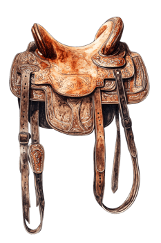 Antique Weathered Leather Saddle A Rustic Equestrian Artifact png