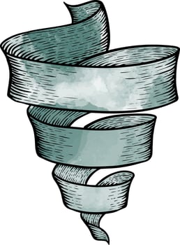 Hand drawn ribbon banners vector