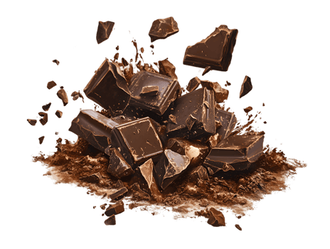 Dark Chocolate Explosion A Burst of Rich, Bittersweet Indulgence png