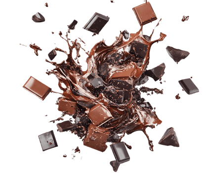 Dynamic Milk and Dark Chocolate Splash png