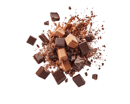 Dynamic Milk Chocolate and Caramel Candy Splash png