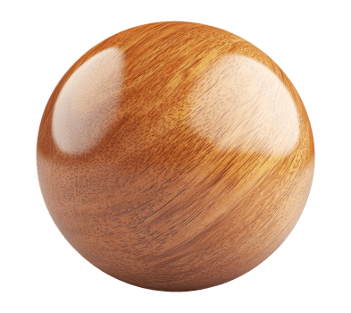 Glossy Wooden Sphere png