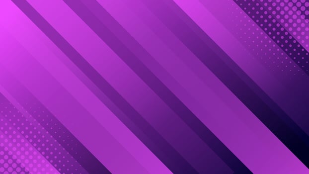 Purple abstract dynamic background with halftone. Gradient diagonal stripes. Modern futuristic wallpapers vector