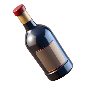 traditional wine bottle with vintage label png