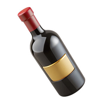 elegant bottle of red wine for celebrations png