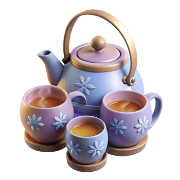 winter tea set icon for cozy moments png