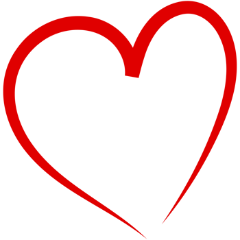 Hand drawn heart icon for valentine day. Doodle red heart frame background. png