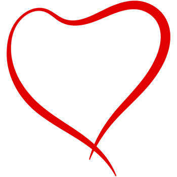 Hand drawn heart icon for valentine day. Doodle red heart outline frame. png