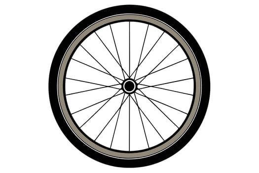 Illustration of a Bicycle Wheel vector