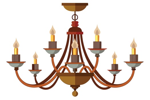 Chandelier, perfect for interior vector