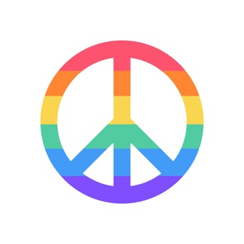 LGBT peace sign. Pride community. LGBTQ. Gay pride background. Rainbow flag sexual identity vector