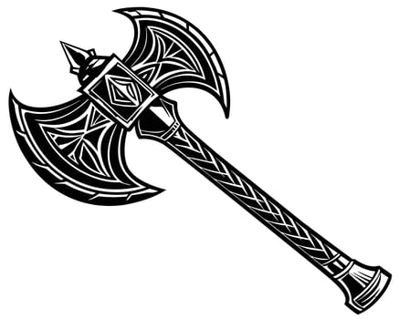 White Double-Axe Illustration vector