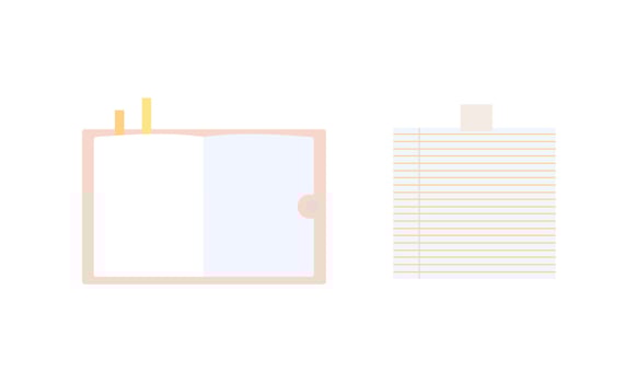 Set of note paper . vector