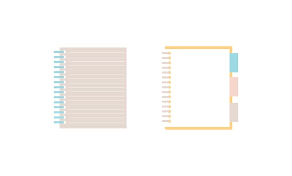 Set of isolated background for office document or grid page. vector