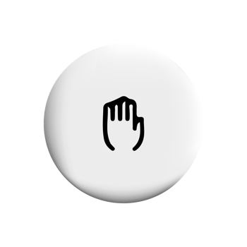 Hand gesture icon on a white button png
