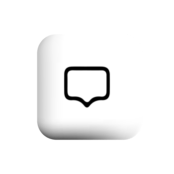 Speech bubble icon on white button png