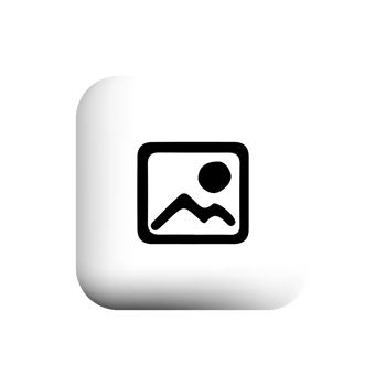 Photo icon on a white square button png