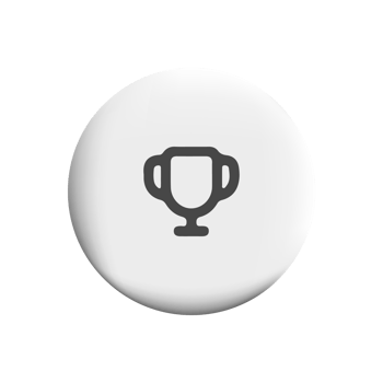 Trophy cup icon on a white button png
